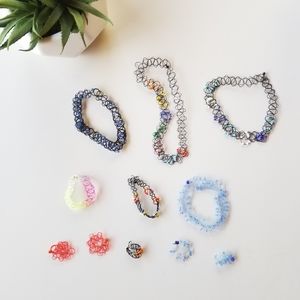 90's Lot of Chokers, Bracelets, and Rings